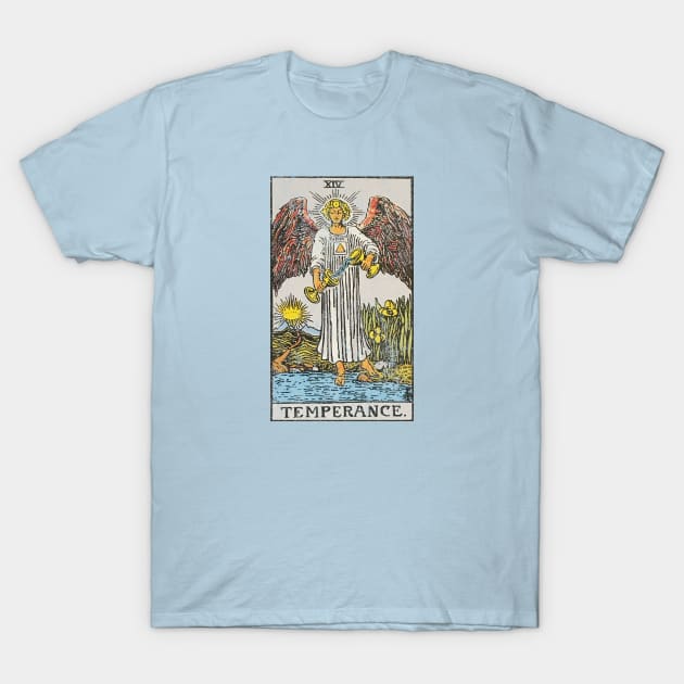 the temperance tarot card (distressed) T-Shirt by Nate's World of Tees